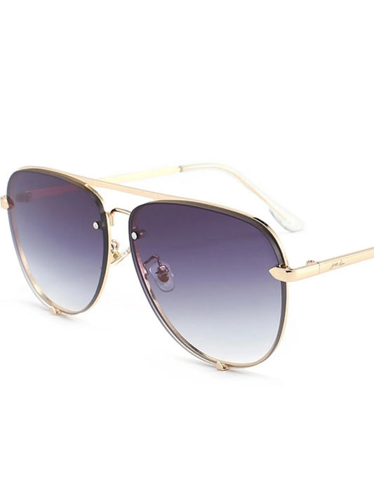 Hotel California Aviator Sunglasses - Gold/Grey