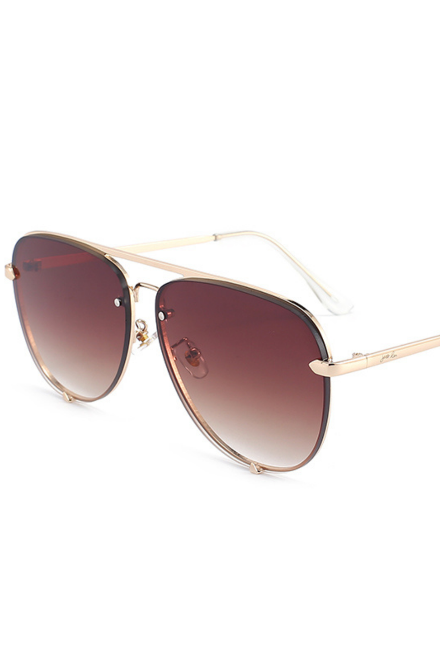 Hotel California Aviator Sunglasses- Gold/Brown